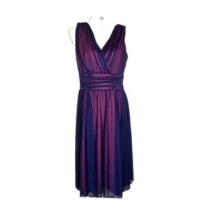 Connected Women's Whimsigoth Babydoll Fairy Mesh Overlay Dress Iridescent Sz 12